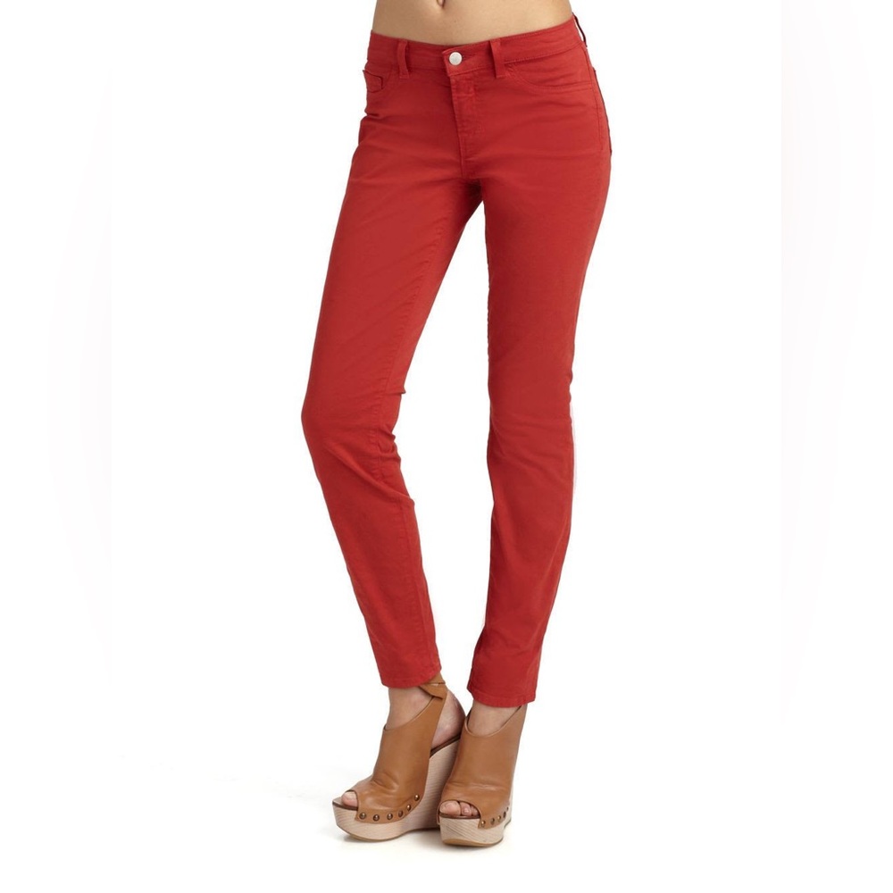 J Brand skinny leg blood orange jean